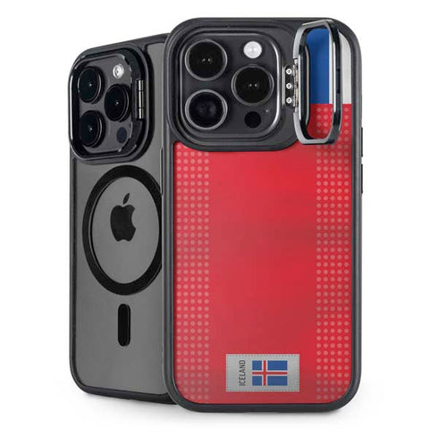 Iceland Soccer Flag iPhone 14 Pro Kickstand Case